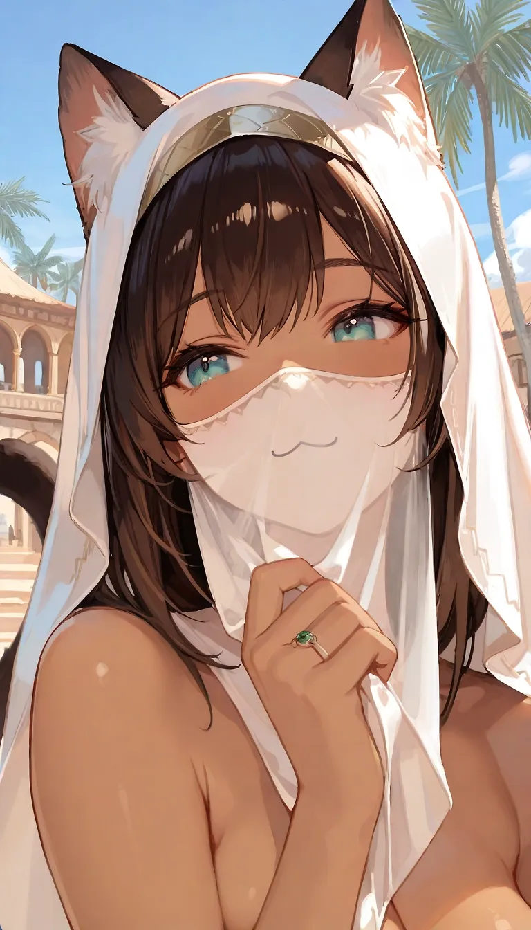 AI art "😻 Meow-slim catgirls" with user description "40 catgirl virgins in Paradise? 🤔 Maybe I will abandon my CATholic faith and become a MEOWslim 😻
The Purrphet has spoken 🌙😺"
