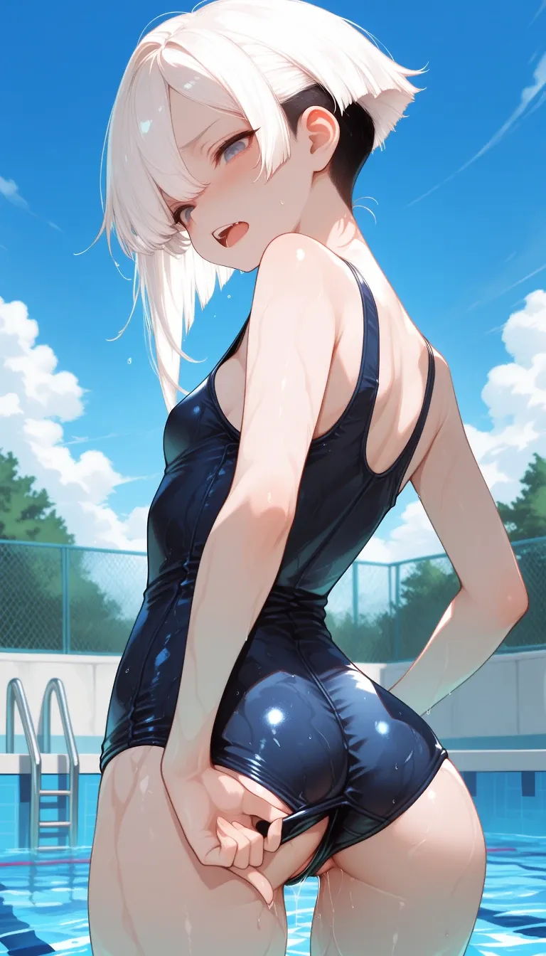 Chill pool girl