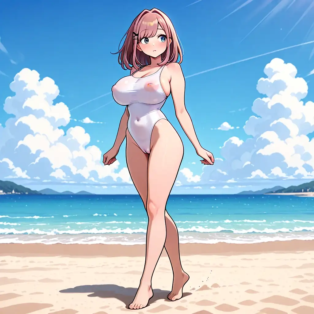 AI art "Lulu at the beach"