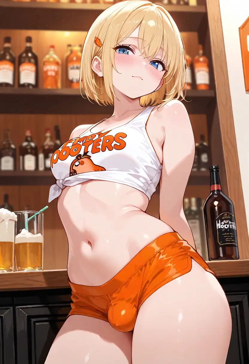 Femboy hooters first shift