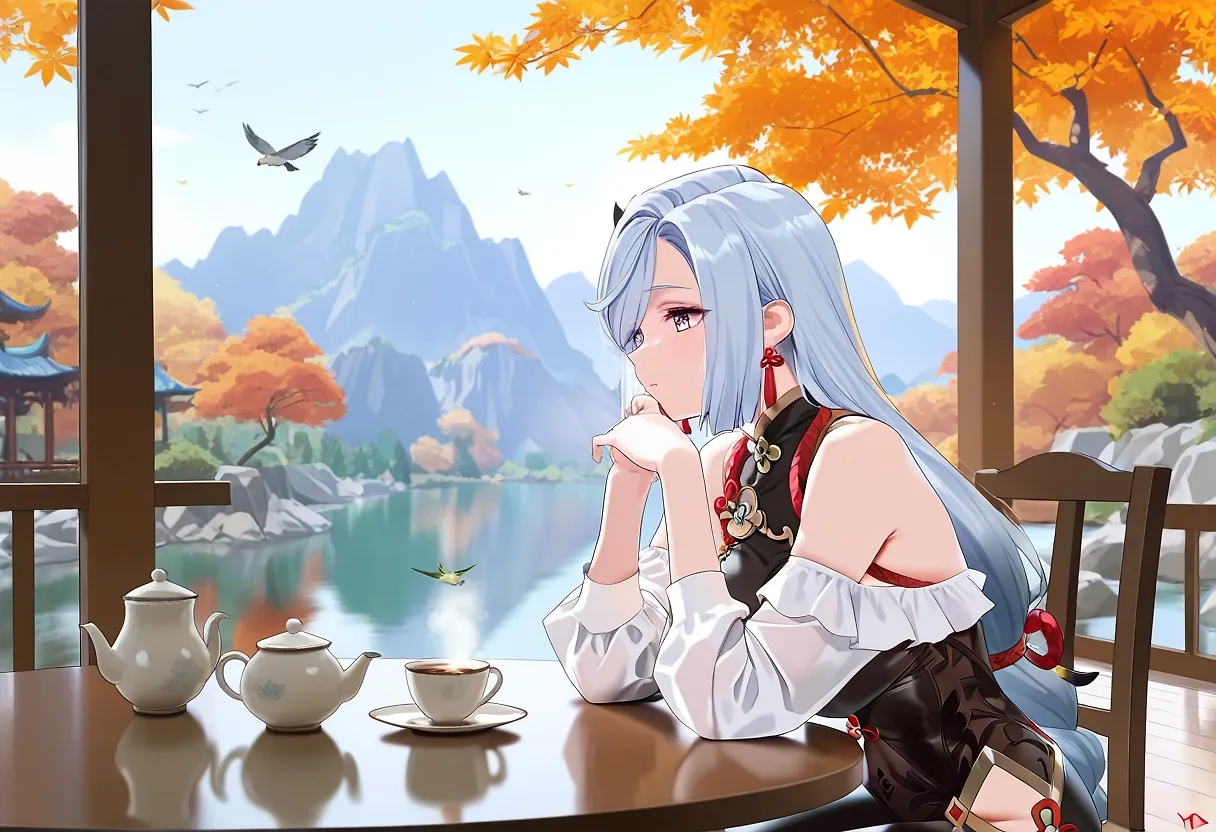 AI art "shenhe" with user description "oncen style"