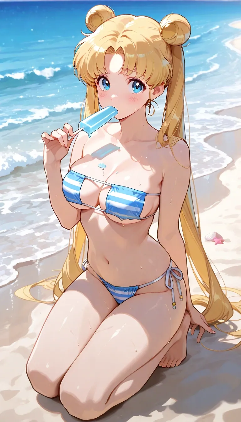 AI art "usagi, Summer"