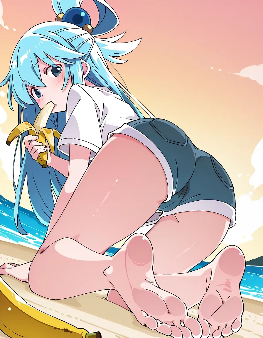 Aqua Getting Her Potassium In <3