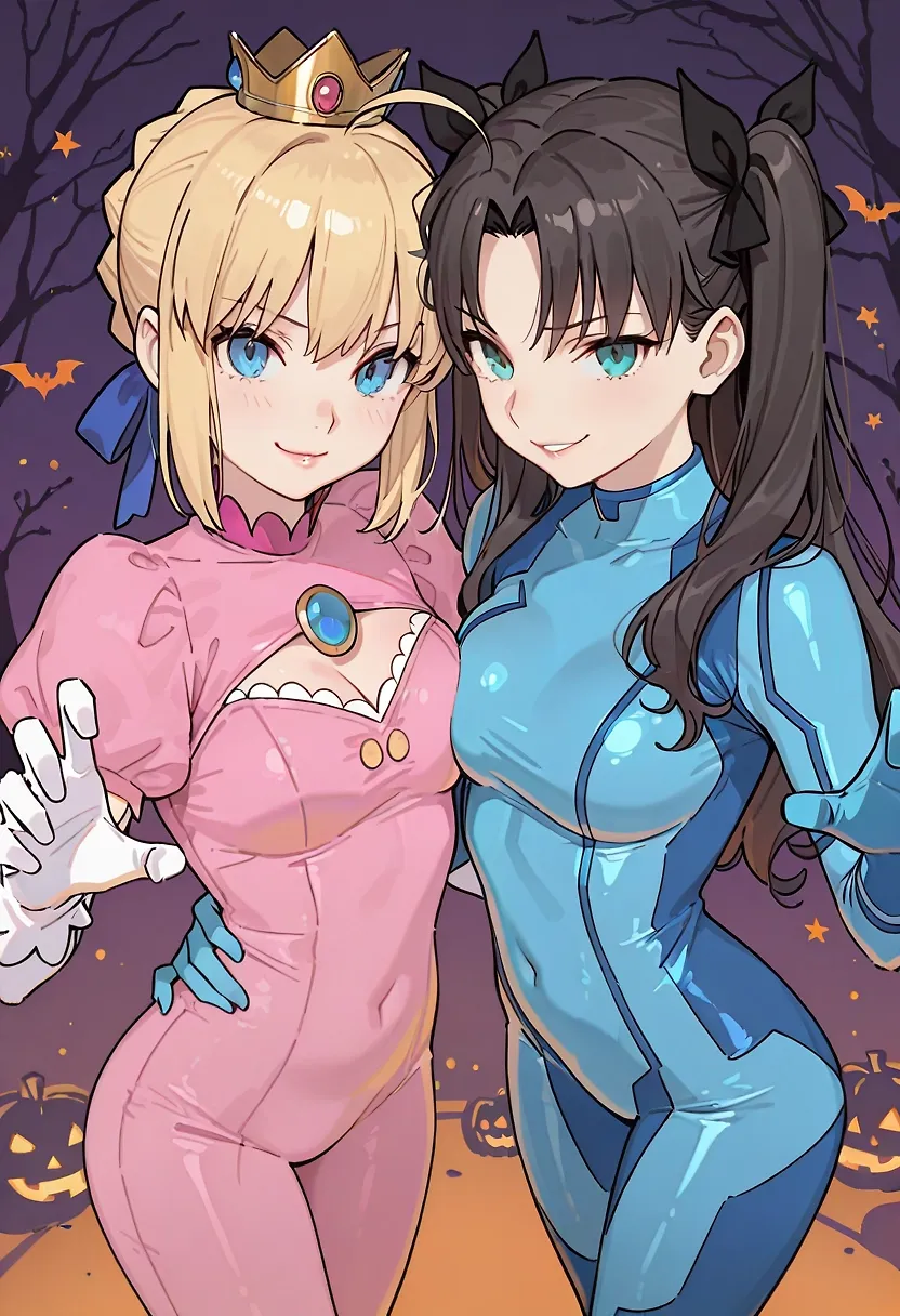 Saber and rin halloween