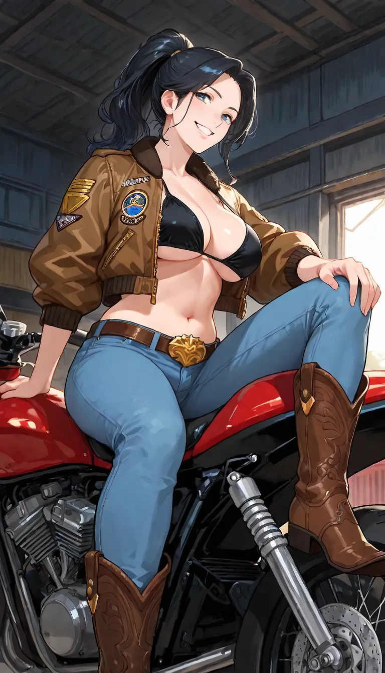 Sam and her motorcycles