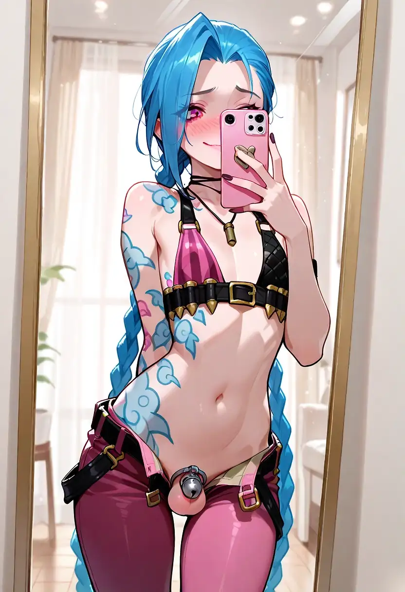 some more femboy Jinx selfies