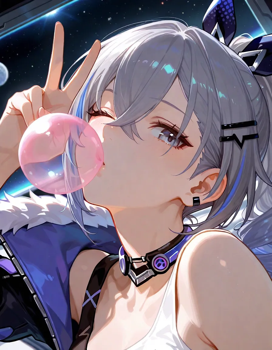 AI art "And we're back with Silver Wolf 😎" with user description "Back with an assortment of poses, settings, ideas I plan to develop further."