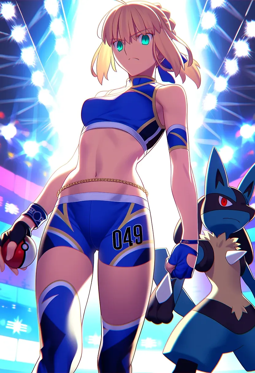 AI art "Saber x Gym Leader"