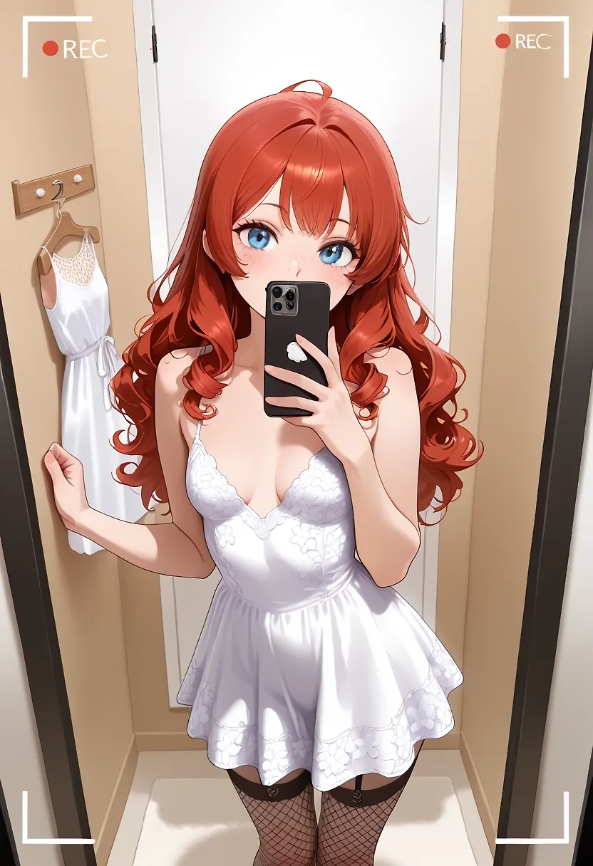 Suzy in the fitting room