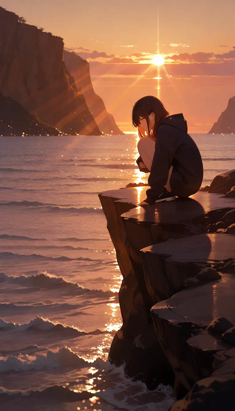 AI art "🌅 Sea" with user description "I am not sure what I was doing 😐 But hoping you like it 😊"