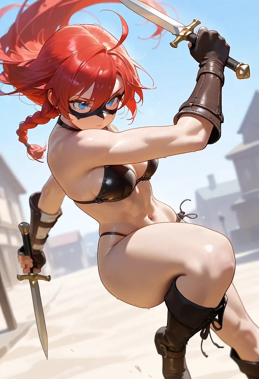 AI art "Red M thief"