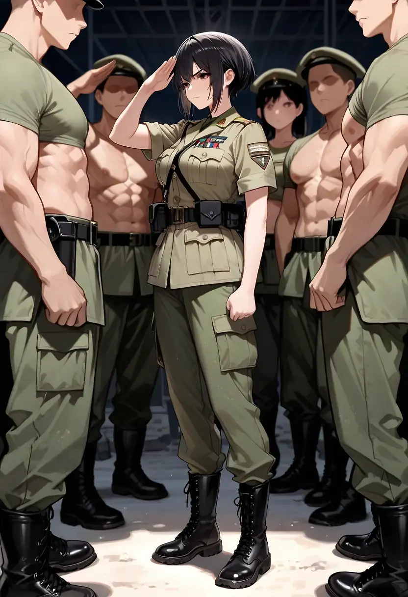AI art "The commander and her squad."