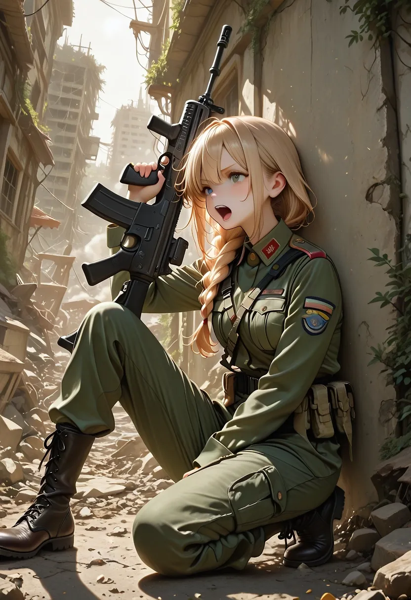 AI art "軍人"