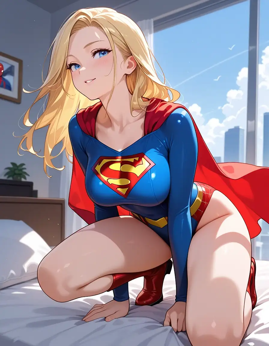 AI art "Supergirl and Spider-Man (Peter Parker)"