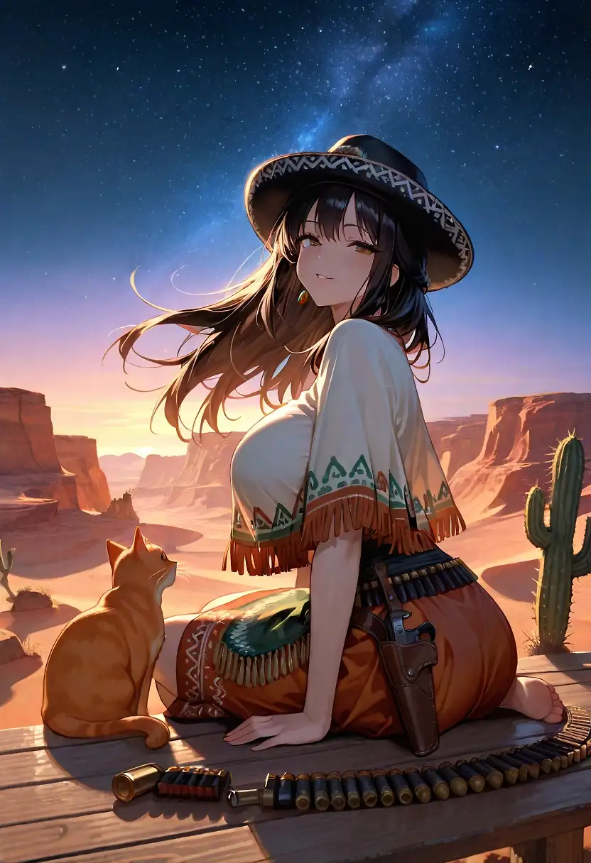 AI art "She's waiting for you 😘  El Paso. Marty Robbins"