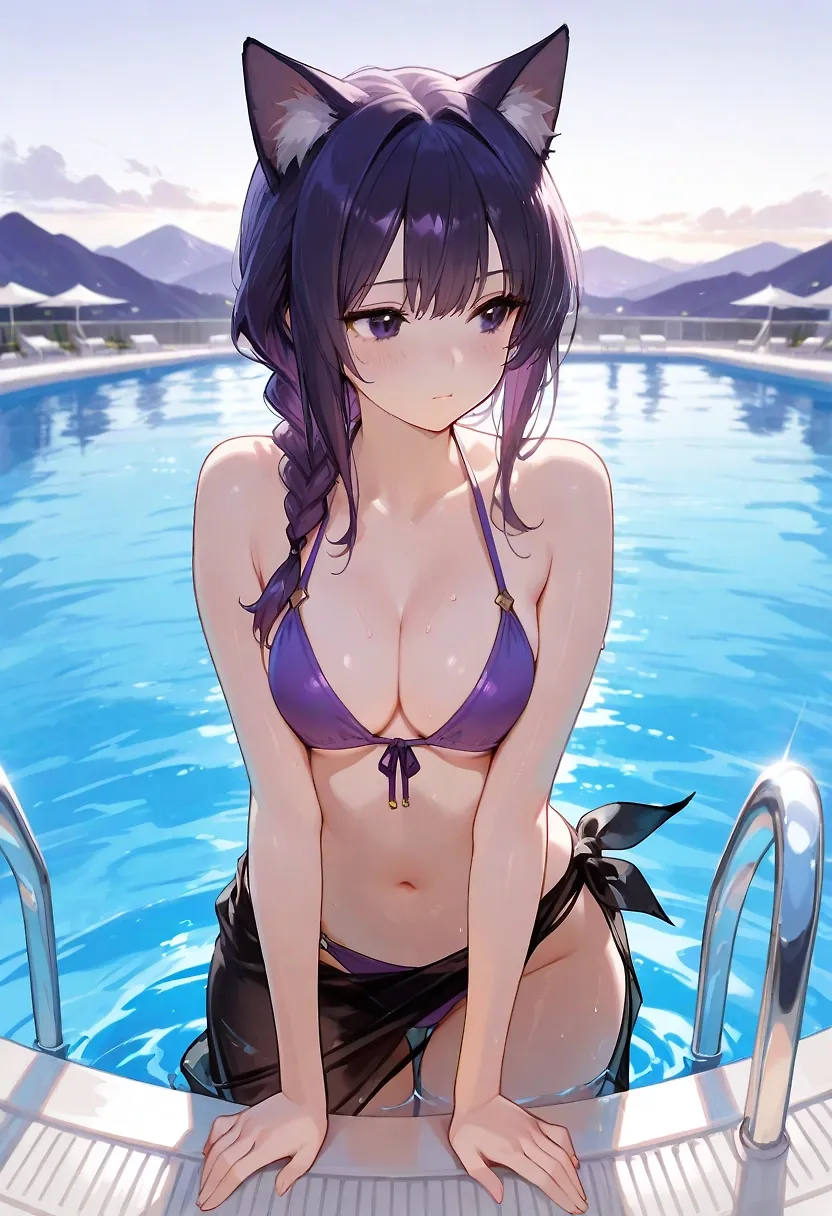 Lavender and Lilac by the Pool