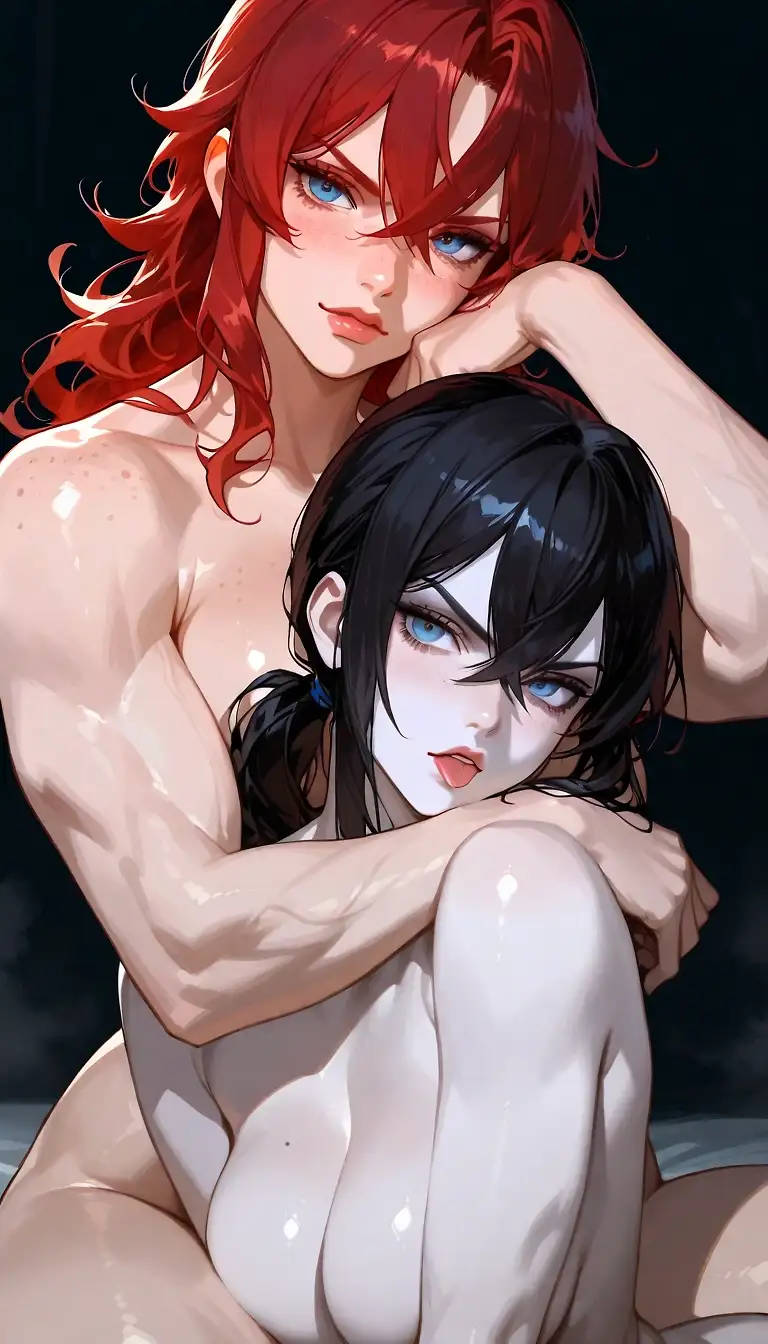AI art 'Getting acquainted with 2 OCs'