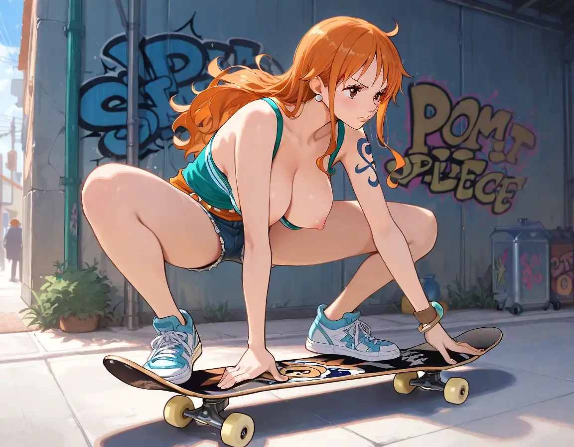AI art "Skateboarding"