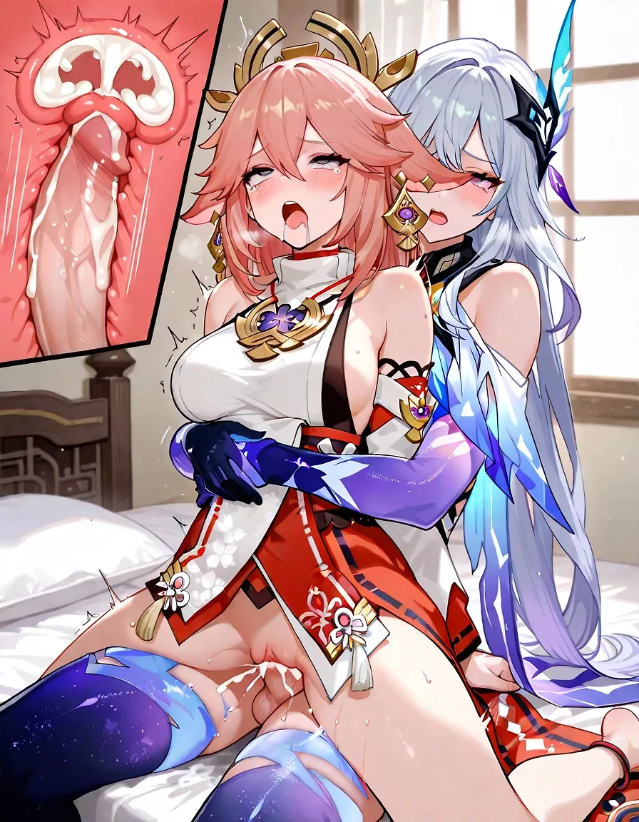 AI art "skirk X miko"