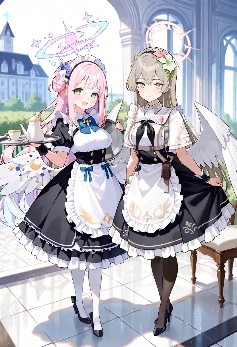 AI art 'maid mika&nagisa'