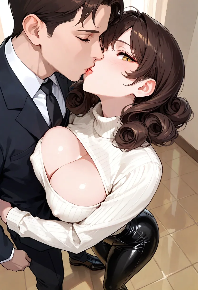 AI art "Introducing Veronica, the cheating Housewife" with user description "Veronica’s life is perfect: she has a hardworking fiancé, a stunning apartment, and rare beauty. Yet, she is deeply unsatisfied. Every time her fiancé leaves for work, she turns to her neighbors to fulfill her secret desires. It is only a matter of time before she is caught—and when the truth comes out, what will she do?"