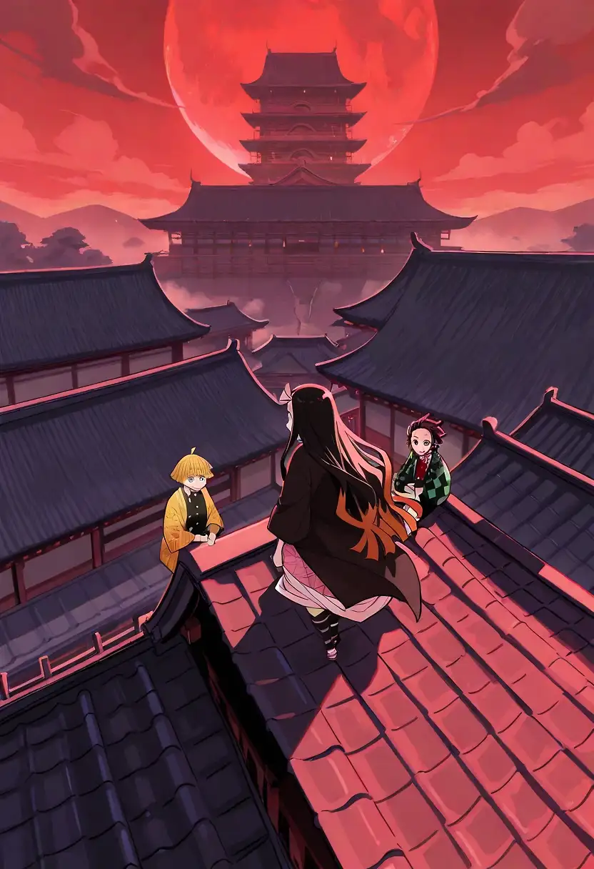 AI art 'Demon Slayer BloodMoon Arc part 1' with user description 'The group of Demon Slayers find themselves confused and separated after the BloodMoon that only happens every 20 years awakens a dormant demon. With this new threat what will become of our heroes?

Inosuke immediately dashes off, full of blood lust and looking to one up Tanjro. he finds the enemy first and recklessly dives in. Foolishly getting captured and imprisoned. Inosuke is left to wither away in the dungeon only being provided Demon ejaculate for consumption. Starving he has no choice but to eat. Without full knowledge of what is happening to him, he becomes compliant and his body slowly changes to the new Demon Lords preference.'