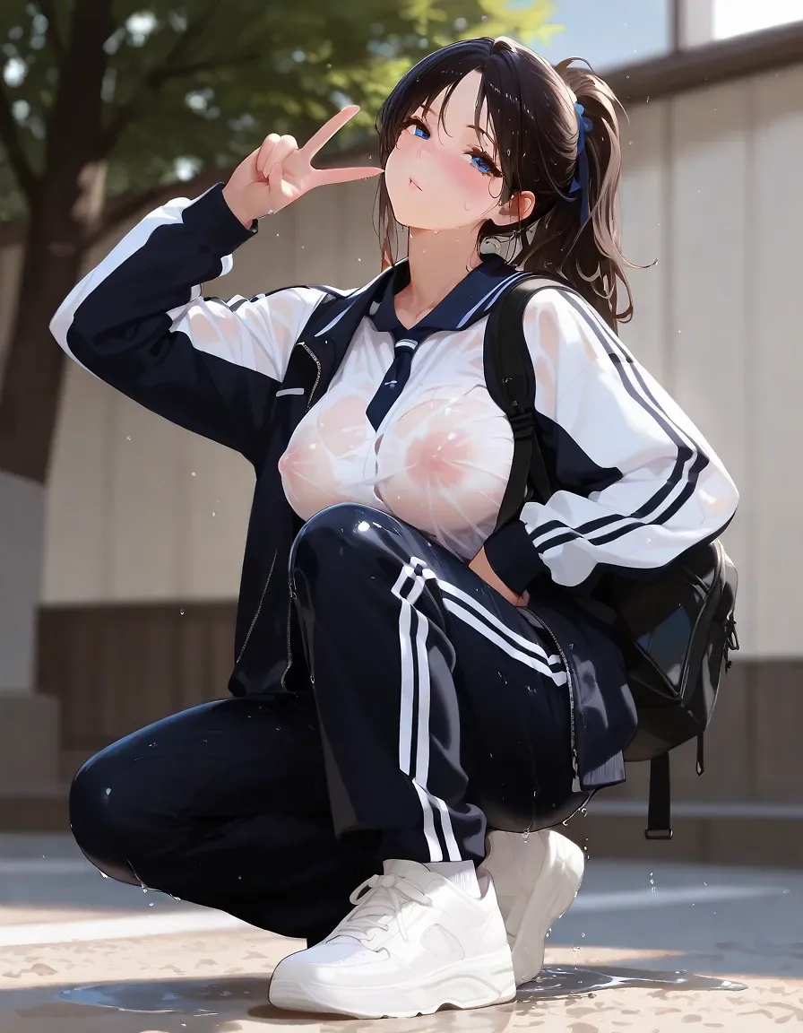 AI art "One day in campus-2"