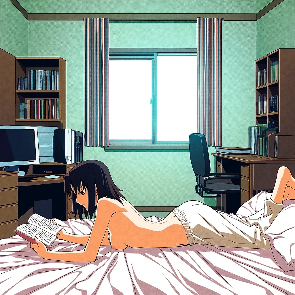 AI art "Shiki Ryougi's Room"