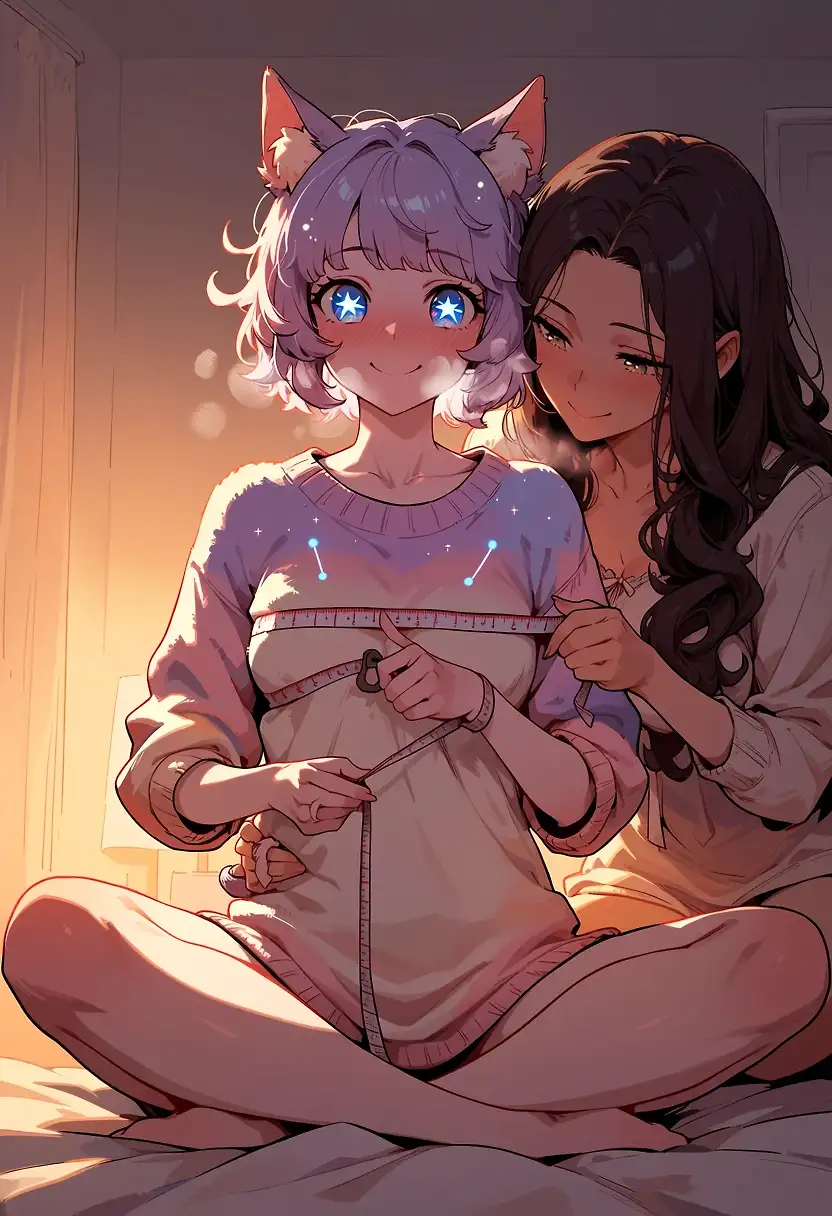 Measuring lavender catgirl