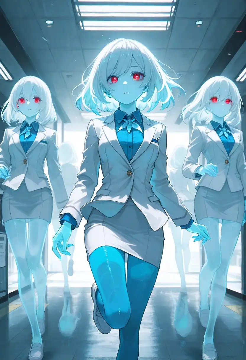 Ghost girls in suits