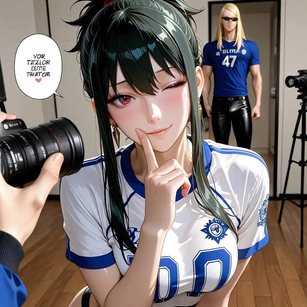 AI art 'Yor Briar join photo shooting party with sport clothes'