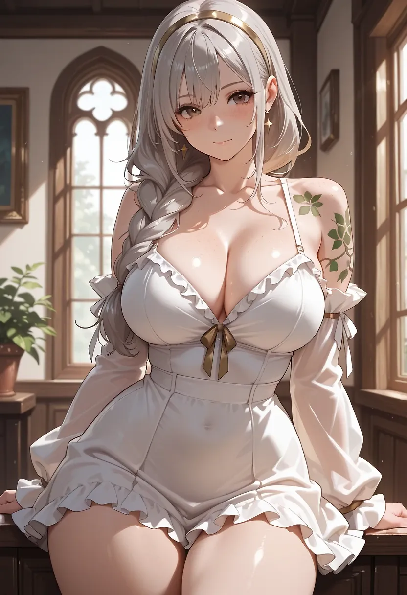 AI art "(New OCs) Isla has friends 💖" with user description "I've been working on these for a while, Isla was getting lonely by herself. Meet Amelia and Erin!
Amelia, 28
Amelia is a natural caretaker who notices what people need before they do, keeps her kitchen warm, and selects her wardrobe by a personal rubric of feminine, soft, and appropriate that is entirely sincere and consistently, mysteriously off the mark. She is the last person in any room to understand why anyone is looking at her. The floral vine tattoo winding up her right arm is the one detail that contradicts the composed, gentle exterior — she doesn't explain it, doesn't hide it, and changes the subject if pressed — paired always with her gold headband, the one accessory she considers properly elegant and actually is.
Erin, 19
Erin is nineteen and already entirely herself, operating on pure instinct with her brain and body in constant disagreement about the order of operations — action always wins, consequence arrives later as a surprise. She's warm, high-energy, and constitutionally incapable of not throwing herself at things, which produces equal parts genuine joy and spectacular situational comedy. Her signature star motif runs through everything — earrings, necklaces, whatever crop top she grabbed that morning — less a deliberate aesthetic than something she keeps picking without thinking, which is very on brand.
(I've been away this weekend and ive come back to 40 or so mentions, sorry guys im just not going to be able to keep up with that. Mention me again in the important bits)
@goobygubby @terror2 @cef_ultra @octavian @warmicestudios @parda @bad77 @barry915 @zuzul @zesoul @zerogroupe21 @smut317 @gildenstein @reptorn @hollenwulf @heihund @casca_kirei-onna @reptorn @a_casual_prompter @artfx85"