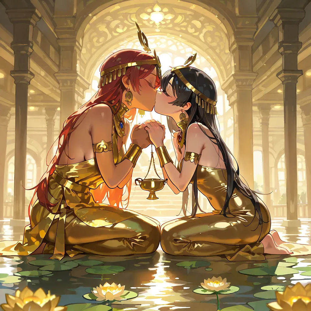 AI art "love or warrior's path"