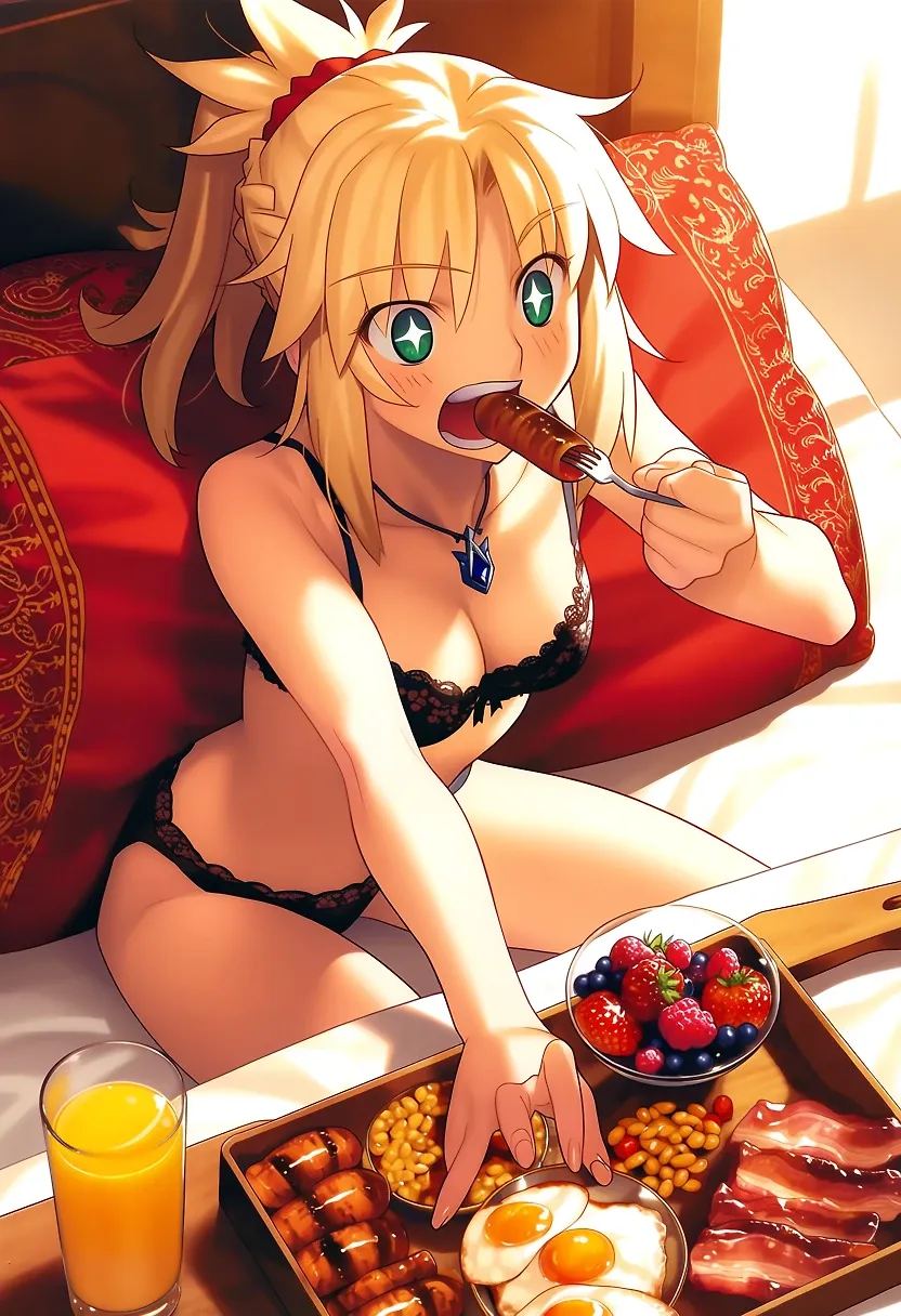 AI art "Mordred and her Munchies"