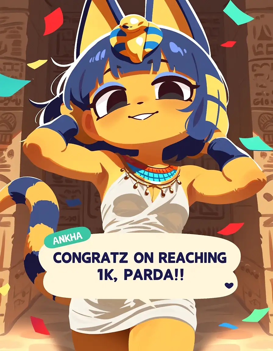 AI art "🎉 Celebrating 1K followers for @parda 🎉"
