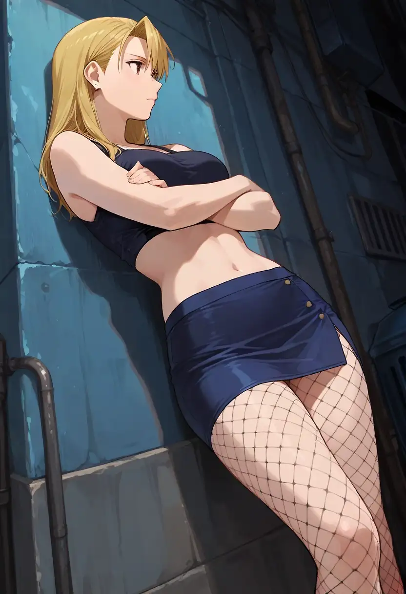 AI art "Riza Hawkeye: Nighthawk"