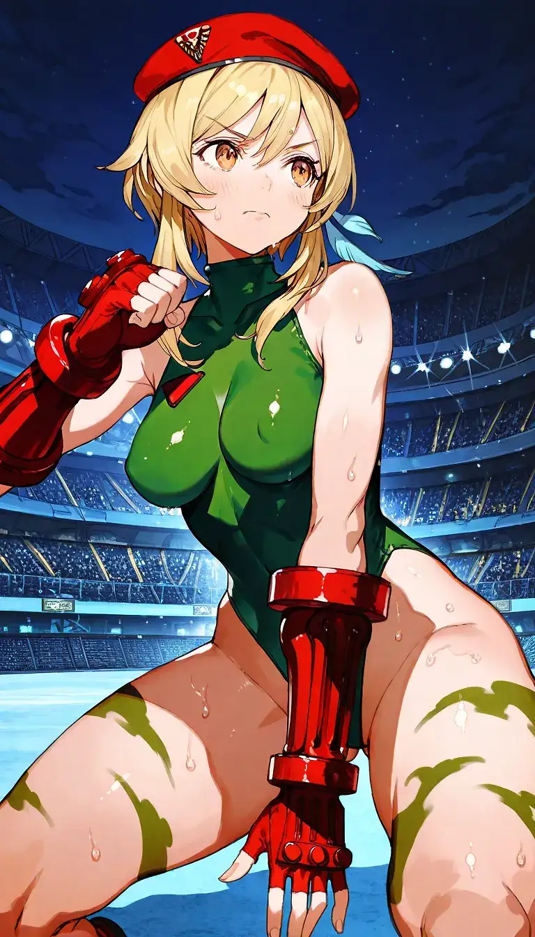 Lumine with Cammy cosplay