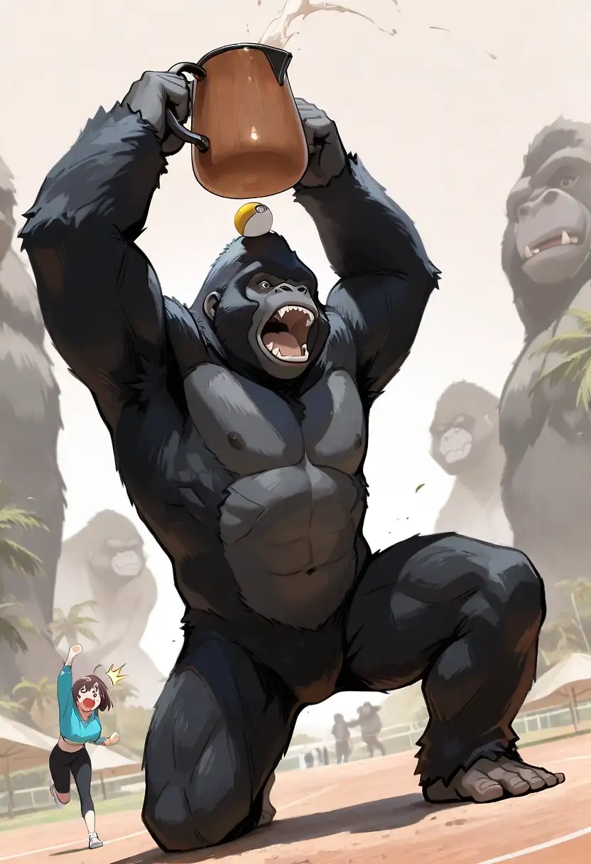 AI art "Fever Gorilla Dream"
