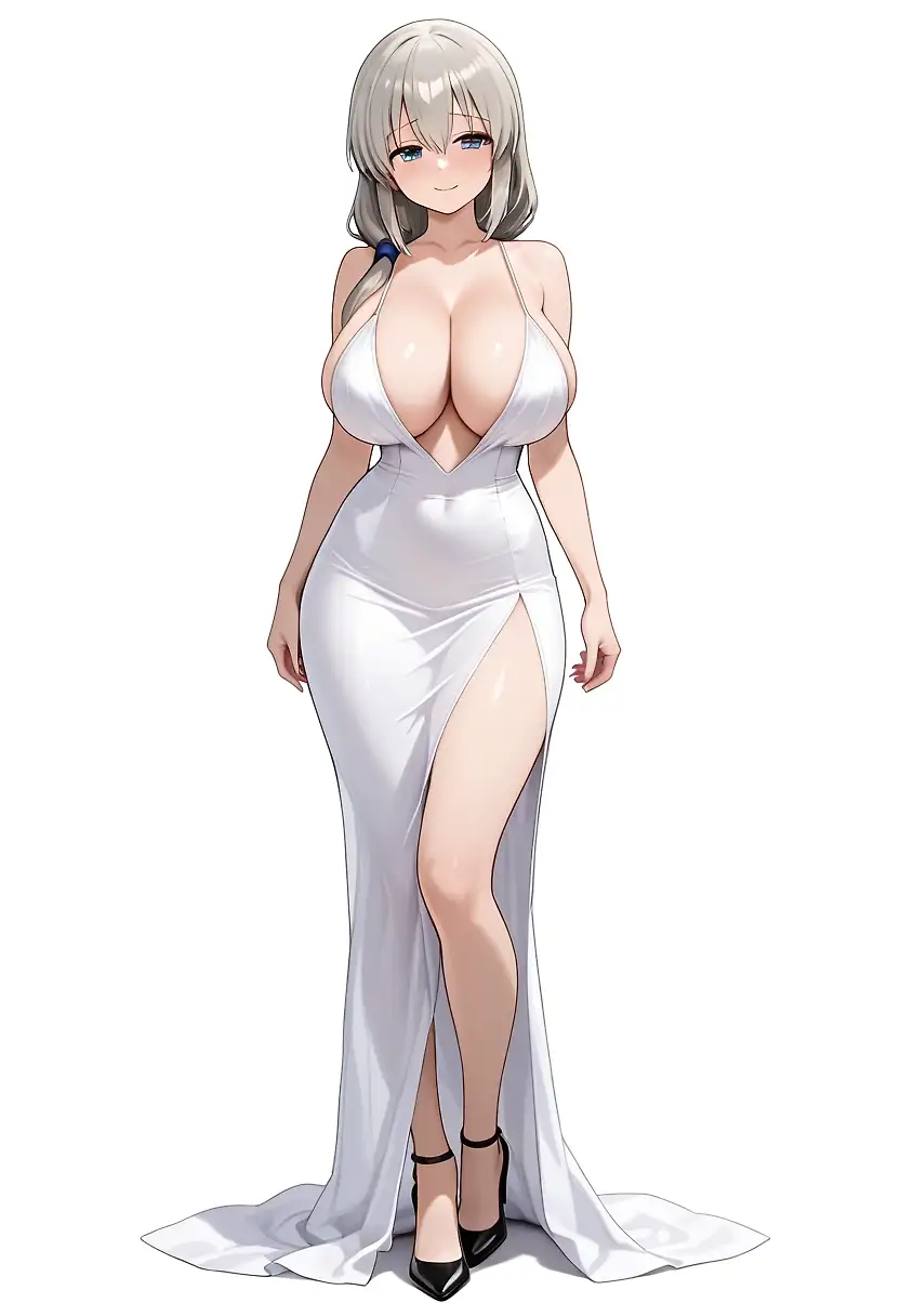 Tsuki Uzaki White Dress