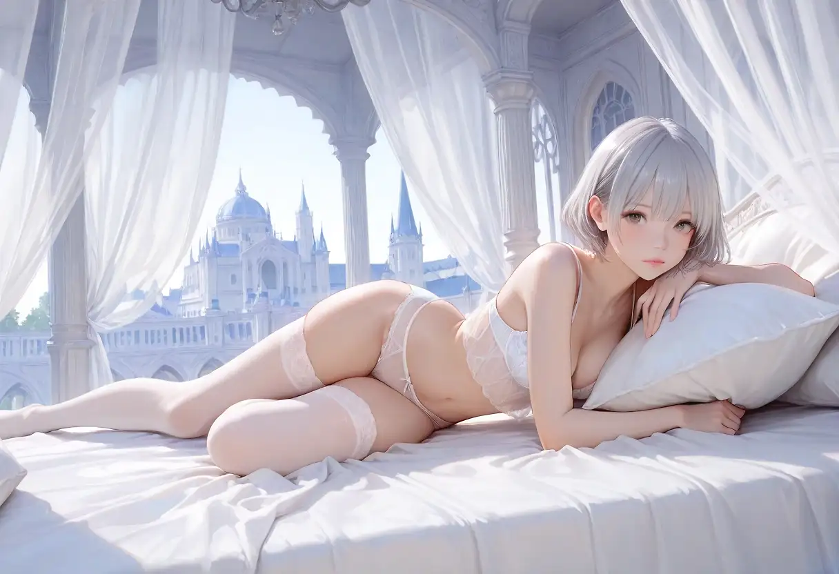 AI art 'Canopy bed'