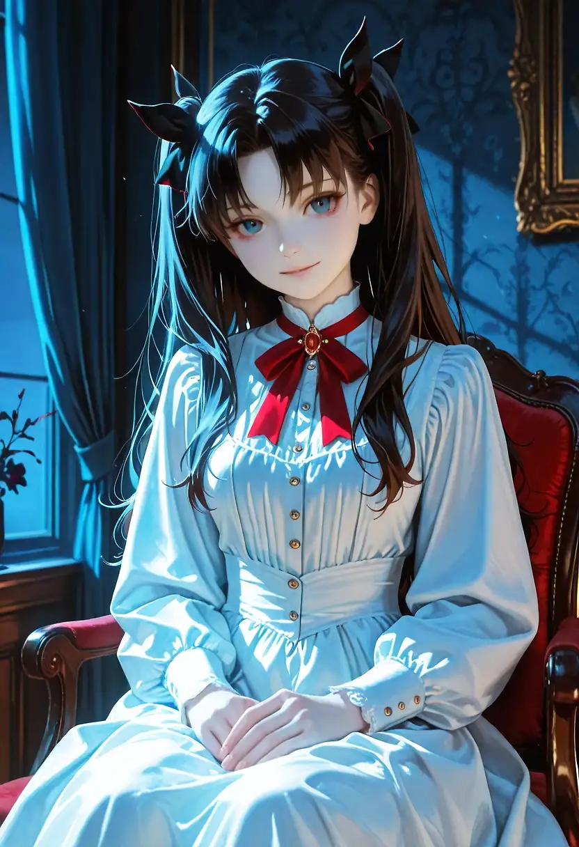 AI art "Tohsaka Rin is hungry and you should run"