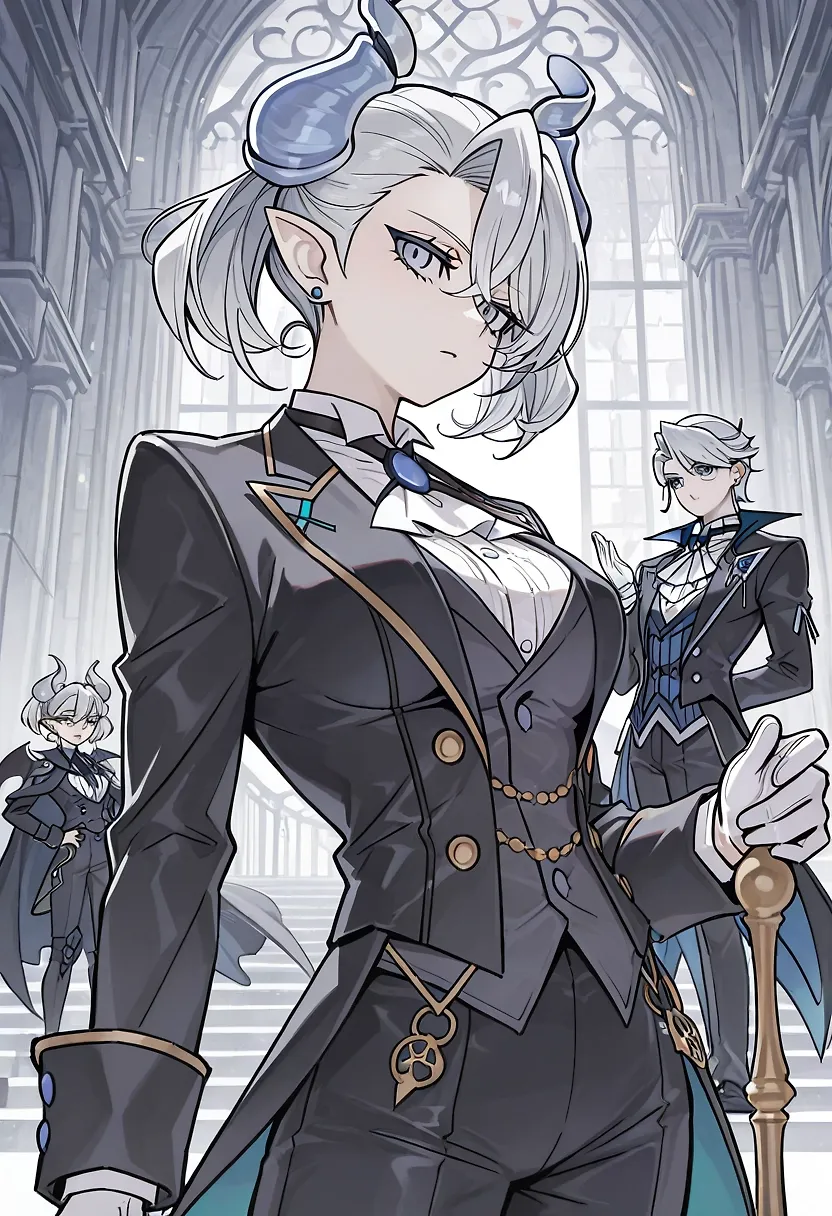 AI art "Arias the labrynth butler handjob"