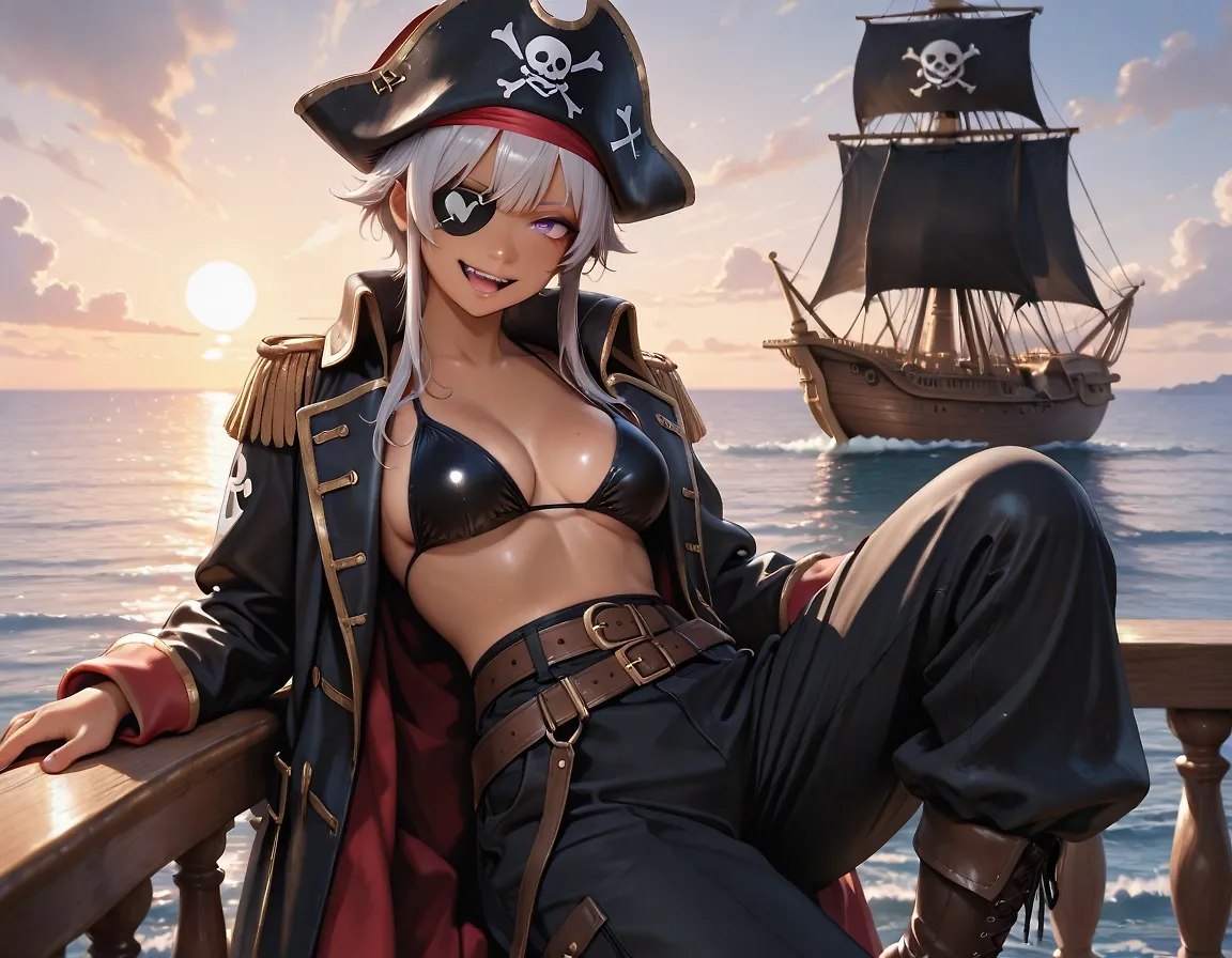 AI art "Captain Nemesis has come aboard!" with user description "@peterco, Captain Nemesis lends her aid to the quest!"