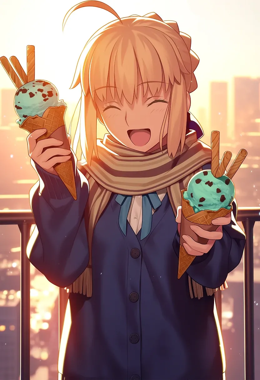 AI art "Saber x Sweets"